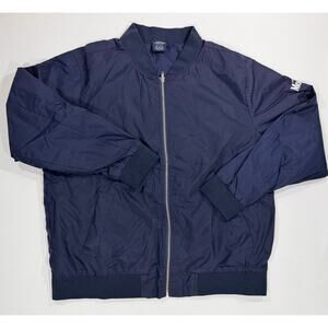 Cerveza Modelo Beer Unisex Nylon Bomber Jacket Navy Blue Size XL